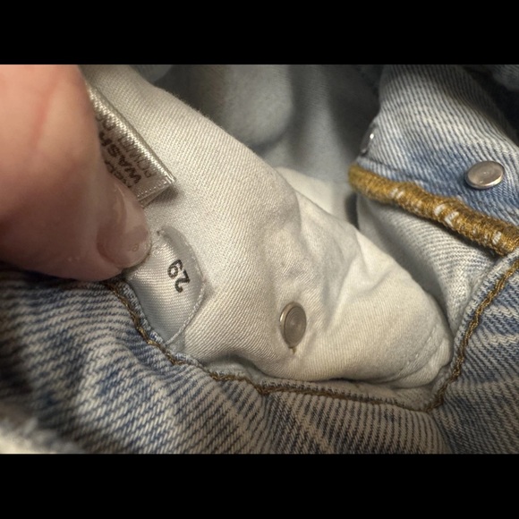 Reformation Jeans Womens 29 Blue Cynthia High Rise Relaxed Denim Distressed Rips - Picture 8 of 9